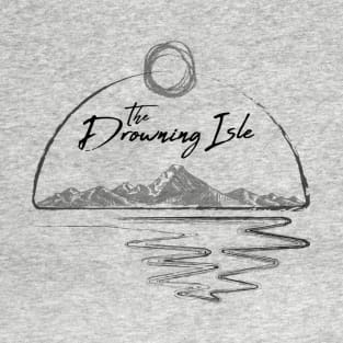 The Drowning Isle - Black on White T-Shirt